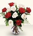 The FTD� Premium Long Stemmed Red & White Rose Bouquet